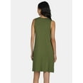 thumbnail image 2 of Time and Tru Women’s Sleeveless Knit Swing Dress, Sizes XS-XXXL, 2 of 4