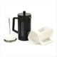 thumbnail image 2 of Cafetera de Prensa Francesa de 600 Ml, Cafetera de Vidrio de Borosilicato Alto, , Tetera Negra, 2 of 5