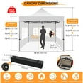 thumbnail image 5 of SANOPY 10x10 FT Heavy Duty Pop up Canopy , Commercial Canopy Tent, Adjustable Height Party Tent with 4 Removable Sidewalls, 4Sandbag，Rollerbag, White, 5 of 12