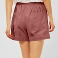 thumbnail image 5 of Womens Drawstring Shorts Summer Elastic Waist Casual Lightweight with Pockets Pink L, 5 of 6