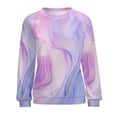 thumbnail image 7 of Colorful Marble Pattern Womens Casual Crewneck Sweatshirt Long Sleeve Tops Cute Pullover Loose Fit, 7 of 7