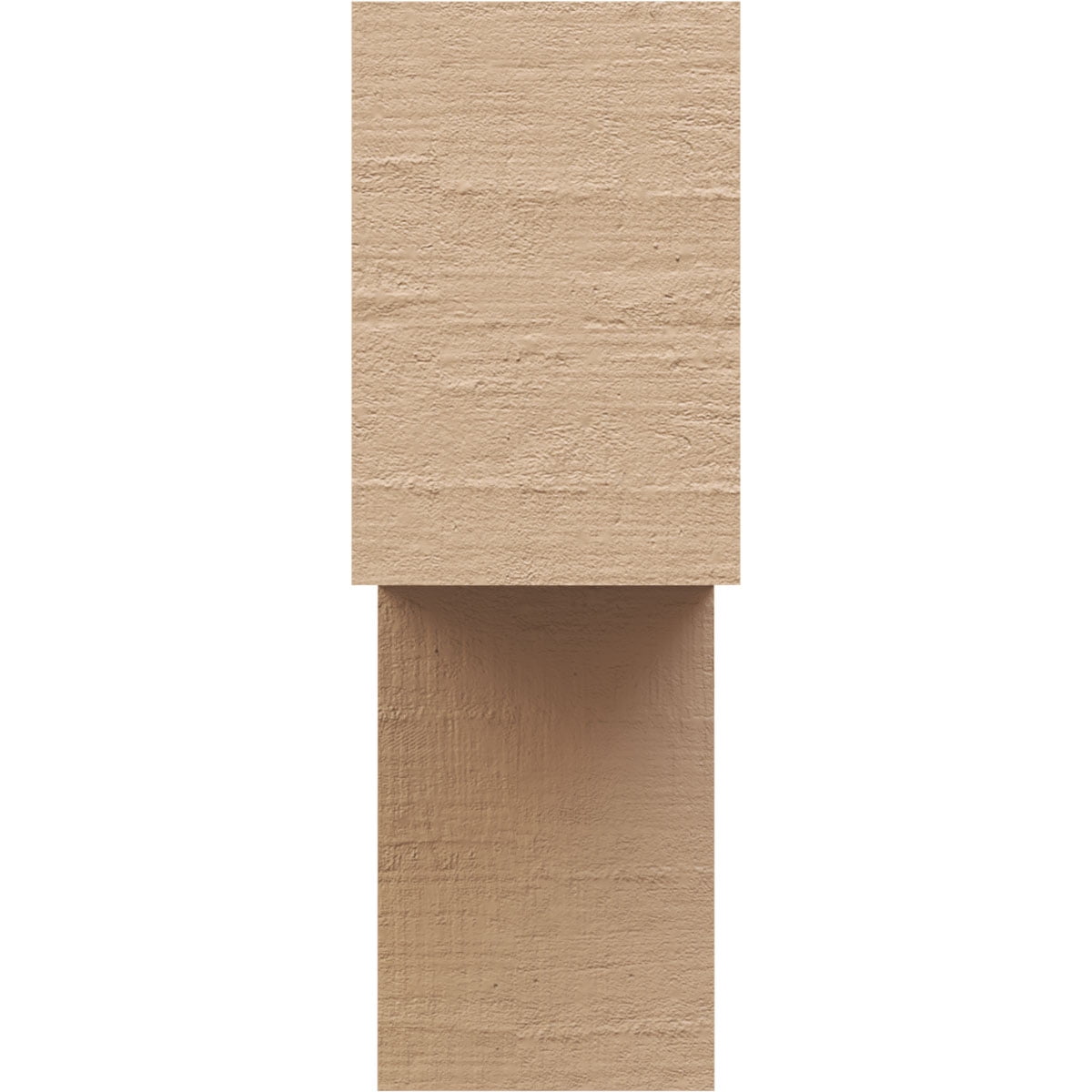 5"W x 10"D x 15"H Classic Chapel Hill Rough Cedar Woodgrain TimberThane Corbel, Primed Tan