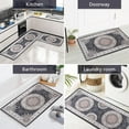 thumbnail image 4 of Boho Kitchen Rugs Sets of 3 Piece,Farmhouse Kitchen Area Rug Floor Carpet Runner Rugs,Non Slip Washable Kitchen Mats Set for Kitchen Floor Bathroom Laundry Office Sink （Grey White）, 4 of 6