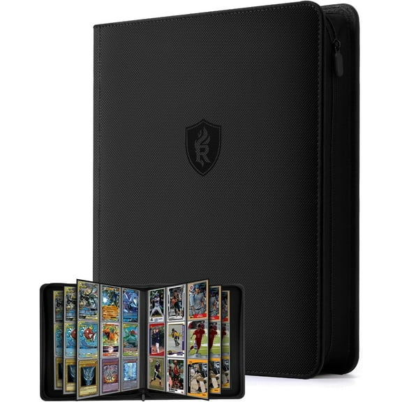 9 Pocket Toploader Zipper Binder Holds 252 Top Loaders for Trading Cards