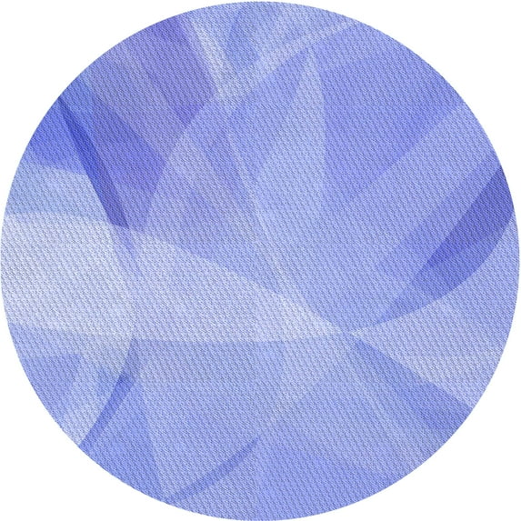 Ahgly Company Indoor Round Patterned Light Slate Blue Area Rugs, 8' Round