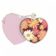 thumbnail image 1 of Rojo amarillo flor planta patron Bolsa de viaje Mirror maquillaje corazón rosa, 1 of 4