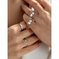 thumbnail image 5 of FaithHeart Classic Plain Ring for Men Women Stainless Steel Band Rings 2mm Width Polished Silver Wedding Band Jewelry Gift for Son Dad Fathers Day, 5 of 9