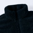 thumbnail image 6 of Ecqkame Children's Fleece Jackets Winter Sherpa Solid Color Warm Soft Velvet Stand Collar Coats Casual Pocket Full Zip Thick Outwear Dark Blue 1 Years, 6 of 9
