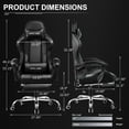 thumbnail image 3 of Gaming Chair, Computer Chair with Footrest and Lumbar Support, Height Adjustable Game Chair with 360&deg;-Swivel Seat and Headrest My Lux Decor Round, 3 of 12