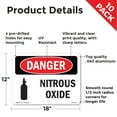 thumbnail image 2 of Nitrous Oxide OSHA Danger Aluminum Sign 18 Inch x 12 Inch - 10 Pack, 2 of 8