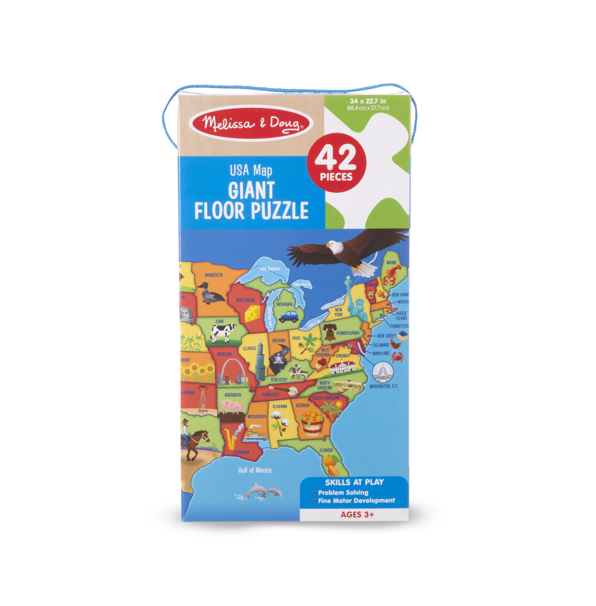 melissa & doug usa map floor puzzle
