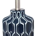thumbnail image 4 of Lalia Home Moroccan Table Lamp with Fabric White Shade, Blue, 4 of 5