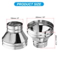 thumbnail image 2 of Unique Bargains 10 Inch to 6 Inch Round Duct Reducer, Galvanized Steel Adapter Pipe Fitting, Silver Tone, 2 of 5