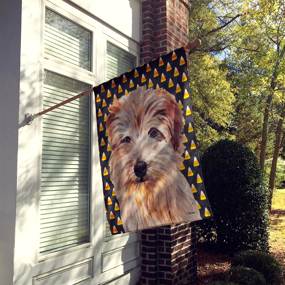 Norfolk Terrier Candy Corn Halloween Flag Canvas House Size