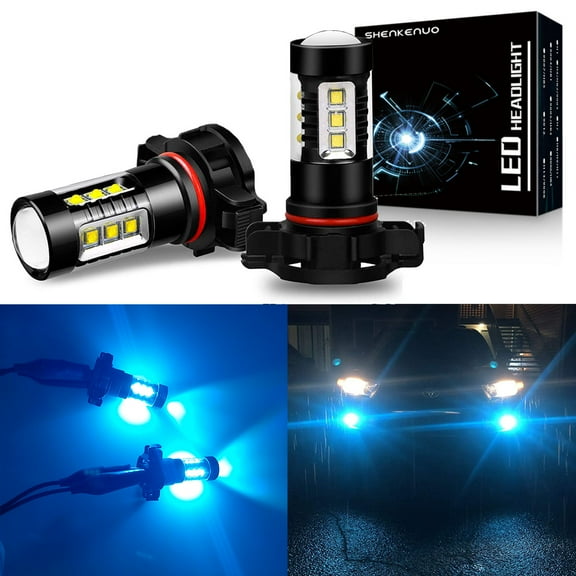 H16 5202 LED Fog Light Bulbs 8000K Ice Blue,For GMC Yukon XL 1500 2500 3500 2007-2014 5201 PS19W 12085 PS24W DRL Replacement