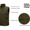 thumbnail image 6 of Little Donkey Andy Men's Lightweight Fleece Lined Softshell Vest Windproof Sleeveless Jacket for Hiking Travel Golf Olive Green M, 6 of 7