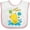 White and Pink, variant on Inktastic Quack Quack Cute Duckling with Flowers Boys or Girls Baby Bib