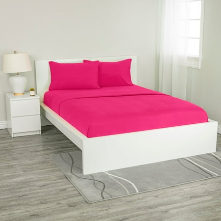 Super Soft 100% Cotton Jersey Sheet Set, Baltic Linen, Pink, Twin, Other (Best Brands Of Bedsheets In India)