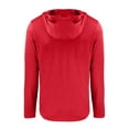 thumbnail image 3 of Men's Cutter & Buck Cardinal Arkansas Razorbacks Coastline Epic Comfort Eco Recycled Long Sleeve Hoodie T-Shirt, 3 of 3