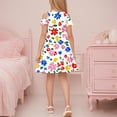 thumbnail image 6 of Pounoo New Girls Dresses 10-12 Trendy Print Short Sleeve Casual Dresses Round Neck Knee Length Dress With Pocket Skin-Friendly Dresses For Kids Girls, 6 of 8