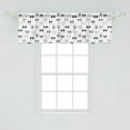 thumbnail image 2 of Ambesonne Cat Window Valance, Cool Hipster Sunglasses, 54" X 18", Black White Pink, 2 of 3