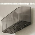 thumbnail image 5 of IMossad Wall Mounted Bathroom Shelf Organizer, Transparent Plastic Shower Rack with Adhesive Backing for Toothbrush, Toiletries, Kitchen or Cabinet Storage, 5 of 6