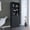 Black 0, variant on Vance 47 High One Door Cabinet with Two Open Shelves Dark Wengue - Light Oak, Narrow Storage Cabinet for Living Room, Small Space Organizer