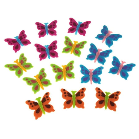 7 Inch Adhesive Die Cut - Self-Adhesive Butterflies Felt Die Cuts, 1-3/4-Inch, 15-Count