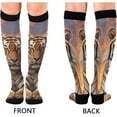 thumbnail image 2 of Coolnut Fierce Tiger Compression Socks Women Men Knee High Stockings 1Pair for Sports, Running, Travel201 Gift, 2 of 7