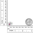 thumbnail image 4 of 925 Sterling Silver Pink Created Sapphire and Sky Blue Aquamarine and White Created Sapphire Engagement Ring for Women (1.06 Cttw, Gemstone September Birthstone, Heart Shape 4MM, Size 9), 4 of 4