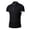 A-Black87, variant on Bibifish Mens Polo Shirts No Print Short Sleeve Mandarin Collar Solid Black Shirts Summer Daily Wear Tops