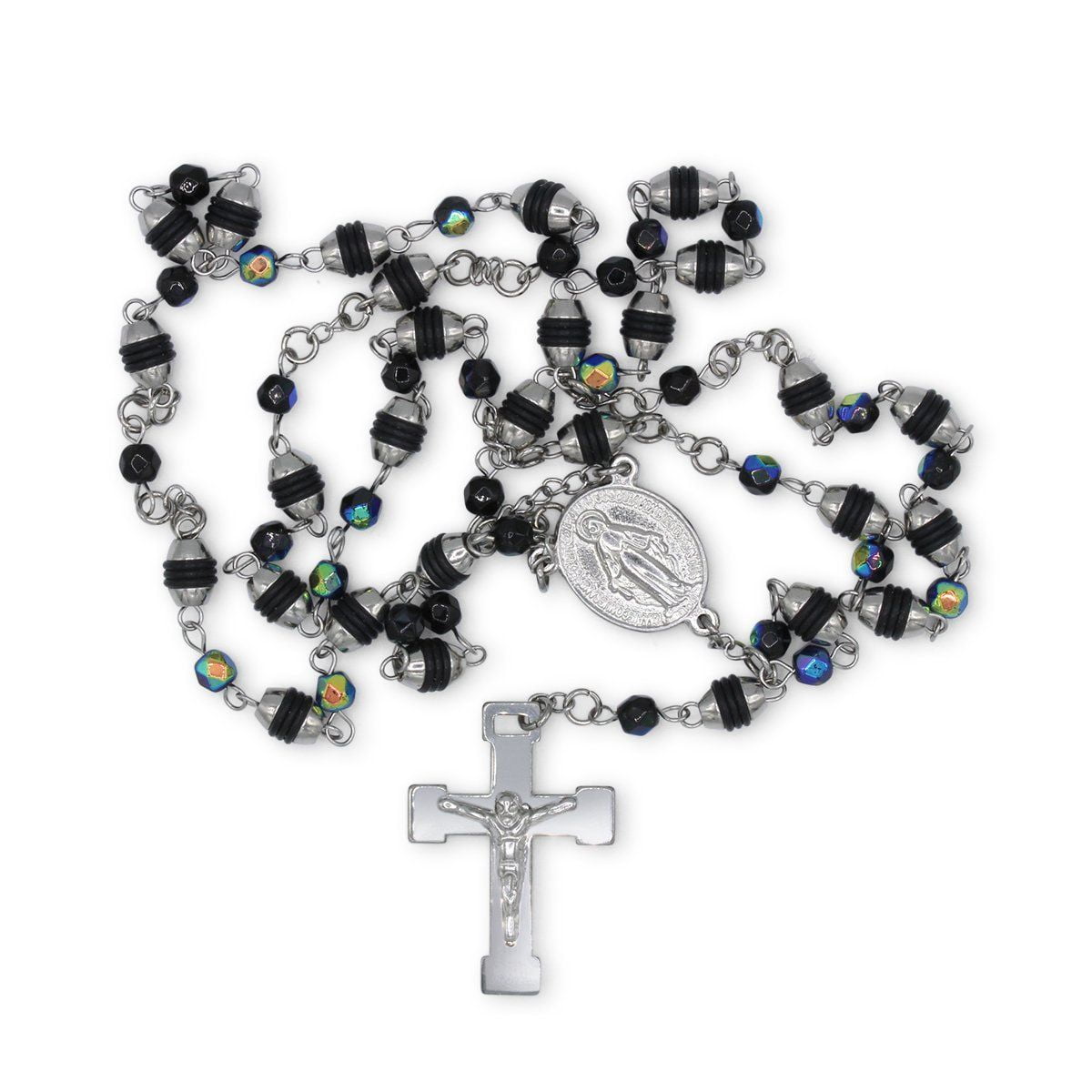 Traditional Rosary Beads Necklace Crucifix Pendant FiveDecade