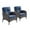 Brown/Blue, variant on PARKWELL Patio Cushioned Chairs Set of 2,Outdoor Wicker Patio Furniture Sets,Beige Cushion