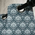 thumbnail image 4 of Ambesonne Damask Grommet Curtain, Floral Victorian, 50" x 54", Grey White, 4 of 6