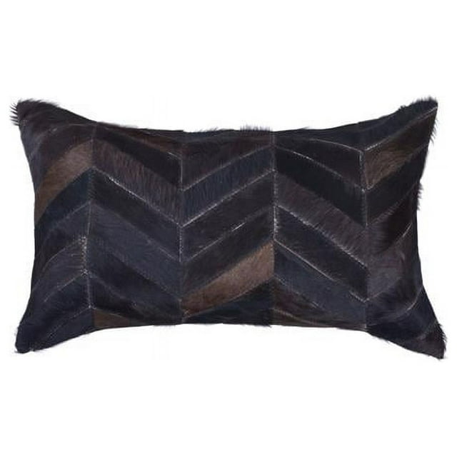 676685025746 Naturel Coussin Chevron Turin 12 x 20 Po - Chocolat