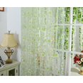 thumbnail image 2 of Voile Light Filtering Curtains Set of 2, Solid Sheer Curtain Scarf Drapes Rod Pocket Crushed Window Panels for Bedroom Living Room Kitchen, Cheap Luxury Voile Net Curtains Slot Top Plain Floral, 2 of 4