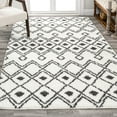 thumbnail image 5 of JONATHAN Y MOROCCAN HYPE 5 x 8 Area Rug, Caimari Moroccan Diamond Shag - White/Gray, MOH412A-5, 5 of 10