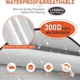 thumbnail image 3 of Heavy Duty Pontoon Boat Cover, 300D Waterproof Trailerable Boat Cover, 21'-24' Marine Grade Waterproof Covers with Adjustable Windproof Tightening Strap & Storage Bag, Gray, 3 of 7