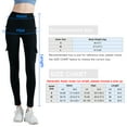 thumbnail image 2 of Leggings de compresión para mujer Pantalones cargo Cintura alta Multi-Bolsillo Yoga Fitness, 2 of 7