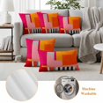 thumbnail image 6 of Pack of 2 Outdoor Pillow Covers 20x12 Inch Waterproof Pink Orange Throw Pillow Covers,Decorative Couch Pillow Shams Protectors Geometric Modern Abstract Oil Painting Patio Pillowcases Cushion Covers, 6 of 8