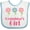 White and Blue, variant on Inktastic Grandma's Girl Grandaughter Girls Baby Bib