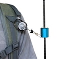 thumbnail image 3 of Adjustable Aluminum Alloy Fishing Rod Holder Clip with 80cm Retractable Cord, Lightweight 12.9-31.7g Mini Storage Tool for Rods Below 1.5cm Diameter, Includes Keychain - Blue/Black/Red Optional, 3 of 7