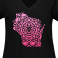 thumbnail image 4 of Inktastic Wisconsin Silhouette Mandala Women's Plus Size V-Neck T-Shirt, 4 of 5