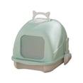 thumbnail image 6 of Thehsnt Large Cat Litter Box with Lid, Closed Kitten Litter Pan with Litter Scoop Cat Enclosed Toilet Spacious Interior Pet Supplies, 6 of 8