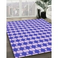 thumbnail image 3 of Ahgly Company Machine Washable Indoor Round Transitional Mauve Purple Area Rugs, 4' Round, 3 of 7