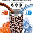 thumbnail image 3 of 30 Oz Tumbler Yellow-purple Leopard Tumbler with Lid and Straw, Birthday Gift Cup for Friend Women Men Coffee Travel Mug Thanksgiving Day Halloween Christmas Gift Water Bottle, 3 of 7