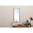 thumbnail image 3 of Metal frame rectangle mirror 14x28 inch in silver, 3 of 5