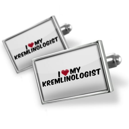 Cufflinks I heart love my Kremlinologist - NEONBLOND