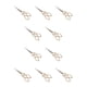 thumbnail image 3 of Tijeras de Costura Profesionales Riwesomey Acero Inoxidable 10Conjunto Oro de Cuatro Hojas, 3 of 6