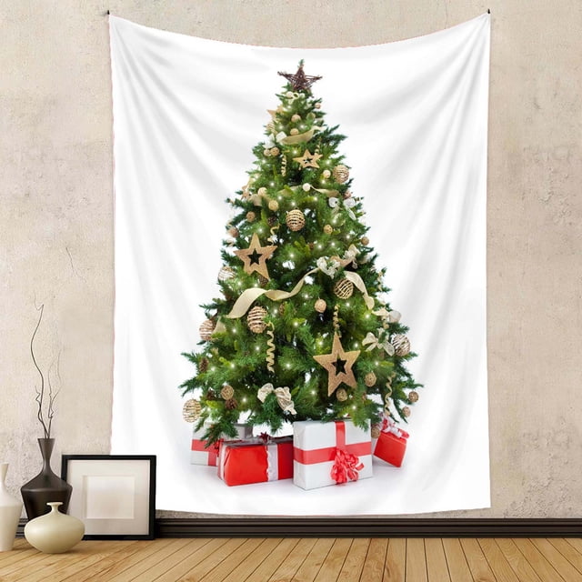 Tapestry, Christmas Tree Tapestry Green Tree Decorative Wall Hanging Home Decor Decoration, Printing Tapestry